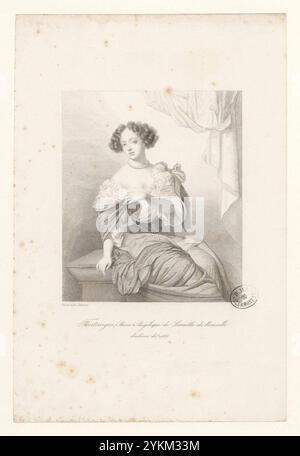 1062 - Fontanges (Marie-Angélique de Scoraille de Roussille duchesse de) 1681. Stockfoto