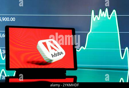 Deutschland. November 2024. In dieser Abbildung ist das Logo von Adobe Inc. Auf einem Tablet zu sehen. (Foto von Igor Golovniov/SOPA Images/SIPA USA) *** ausschließlich für redaktionelle Nachrichten *** Credit: SIPA USA/Alamy Live News Stockfoto