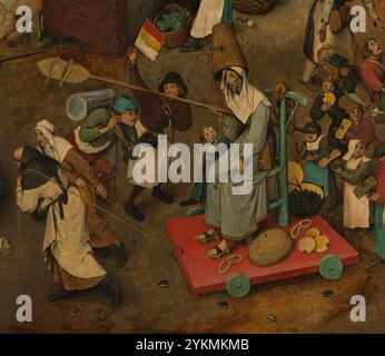 Bruegel - der Kampf zwischen Karneval und Fastenzeit - Detail Lady Lent. Stockfoto