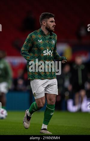 LONDON, ENGLAND - 17. NOVEMBER: Ryan Manning während des Spiels der UEFA Nations League 2024/25 League B Gruppe B2 zwischen England und der Republik Irland AT Stockfoto