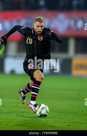 Konard Laimer (AUT) während des UEFA Nations League zwischen Österreich und Slowenien, am Sonntag 17. November 2024 im Ernst-Happel-Stadion in Wien // Konard Laimer (AUT) während des UEFA Nations League-Spiels zwischen Österreich und Slowenien am Sonntag, den 17. November 2024, im Ernst-Happel-Stadion in Wien. - 20241117 PD13625 Credit: APA-PictureDesk/Alamy Live News Stockfoto