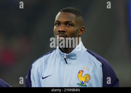 Mailand, Italien. November 2024. Frankreichs Marcus Thuram während des Fußballspiels der UEFA Nations League zwischen Italien und Frankreich im San Siro Stadion in Mailand, Norditalien - Sonntag, 17. November 2024. Sport - Fußball . (Foto: Spada/LaPresse) Credit: LaPresse/Alamy Live News Stockfoto