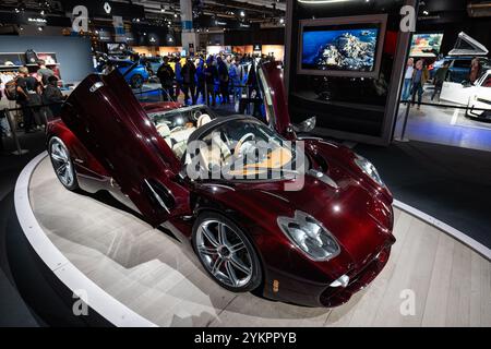 09-11-2024 Zürich, Schweiz. Pagani Utopia Hypercar im Zürcher Autosalon. Stockfoto