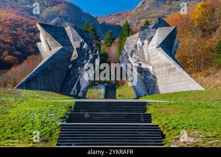 Sutjeska Battle Memorial in Tjentiste, Bosnien und Herzegowina Stockfoto