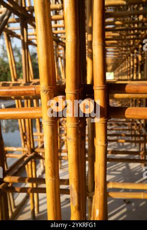 The Welcome Center oder The Legend of Bamboo von Vo Trong Nghia im Vinpearl Grand World Phu Quoc Island Vietnam Stockfoto