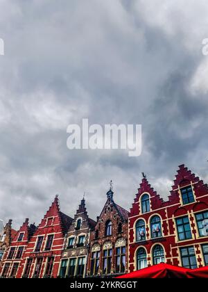 Markt, Place Napoléon, Brügge, Belgien. Der Hauptplatz von Brügge Stockfoto