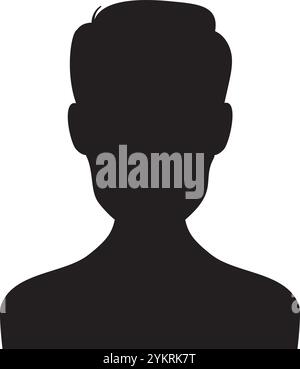 Silhouette einer nach vorne gerichteten Person, die Privatsphäre und Geheimnisse vor weißem Hintergrund symbolisiert und Geheimhaltung und Datenschutz vermittelt Stock Vektor