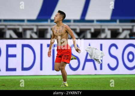 Xiamen, China. 19. November 2024. Fan beim dritten Spiel der asiatischen Qualifikation in der Gruppe C zwischen China und Japan im Xiamen Egret Stadium. Quelle: Meng Gao/Alamy Live News Stockfoto