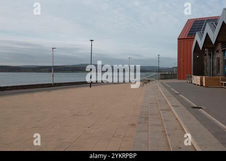 Moderne Gebäude an der Küste von Exmouth, Devon, England Stockfoto