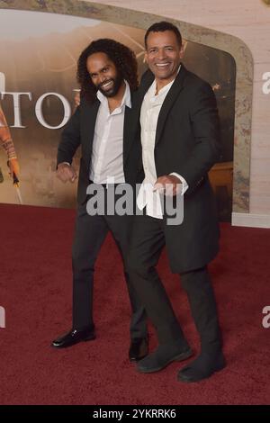 Makaylo Van Peebles und Mario Van Peebles bei der Premiere des Kinofilms 'Gladiator II' im TCL Chinese Theatre. Los Angeles, 18.11.2024 Stockfoto