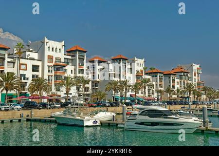 Der öffentliche Yachthafen in Agadir in der Provinz Souss-Massa im Südwesten Marokkos, Afrika. Stockfoto