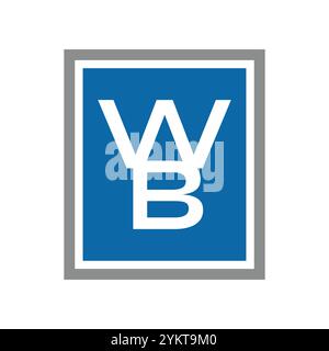 Design-Vorlage für wb-Symbol-Anfangsbuchstaben Stock Vektor