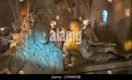 Das Schloss Pierrefonds in Oise wurde von Eugène Viollet-le-Duc wiederaufgebaut Stockfoto