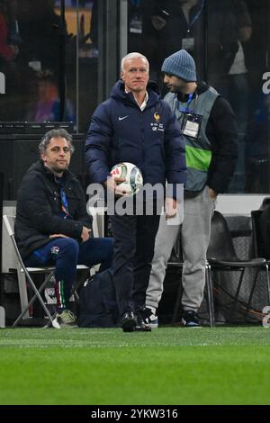 17. November 2024, San Siro Stadium, Mailand, Italien; internationaler Fußball UEFA Nations League, Gruppe 2; Italien gegen Frankreich; Didier Deschamps Cheftrainer o Stockfoto