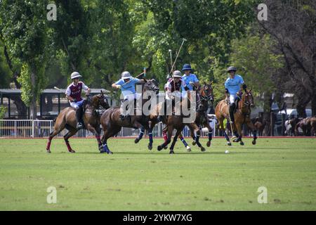 Szene aus der 131. Argentine Open Polo Championship (Spanisch: Campeonato Argentino Abierto de Polo), dem wichtigsten internationalen Polo-Tournamen Stockfoto