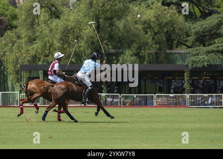 Szene aus der 131. Argentine Open Polo Championship (Spanisch: Campeonato Argentino Abierto de Polo), dem wichtigsten internationalen Polo-Tournamen Stockfoto