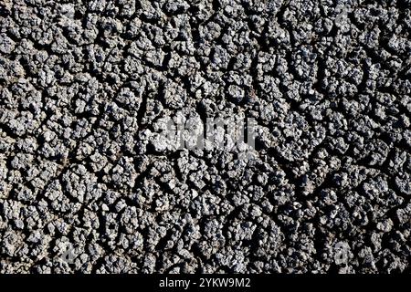 Detailnahmebild für getrocknete Erde zur Verwendung im Hintergrund Stockfoto