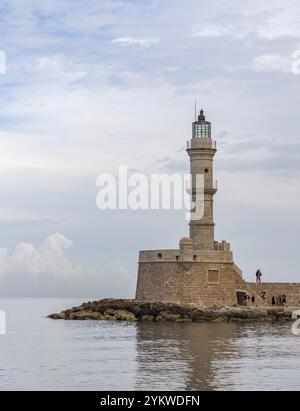 Ein Bild vom Leuchtturm von Chania Stockfoto