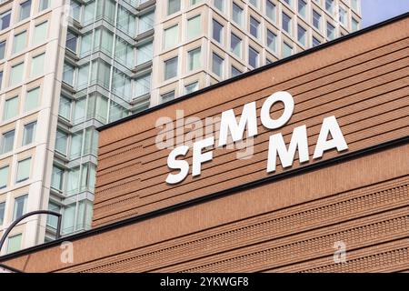 Ein Nahaufnahme des San Francisco Museum of Modern Art Stockfoto