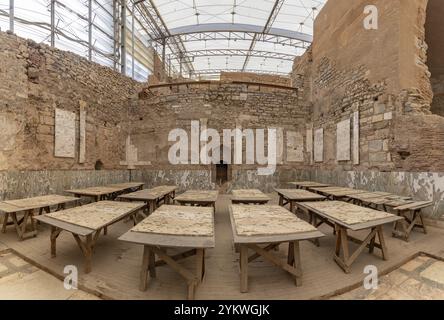 Ein Bild der Terrassenhäuser in der antiken Stadt Ephesus Stockfoto