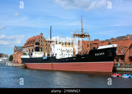 Die SS Sołdek ist ein ehemaliges polnisches Kohle- und Erzdampfschiff, Museumsschiff, Gdańsk, Polen, Europa Stockfoto