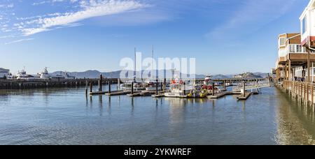 Ein Bild vom Yachthafen am Pier 39 Stockfoto