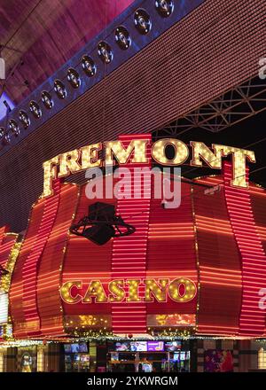 Ein Bild der Neonschilder im Fremont Hotel and Casino Stockfoto