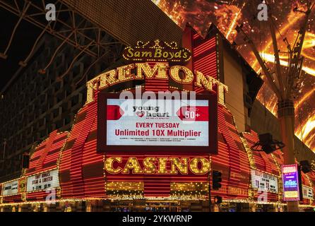 Ein Bild der Neonschilder im Fremont Hotel and Casino Stockfoto