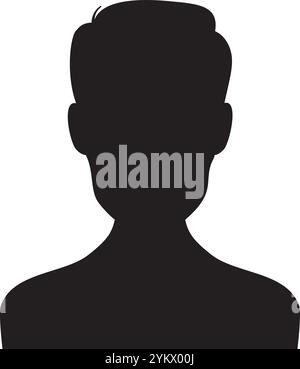 Silhouette einer nach vorne gerichteten Person, die Privatsphäre und Geheimnisse vor weißem Hintergrund symbolisiert und Geheimhaltung und Datenschutz vermittelt Stock Vektor