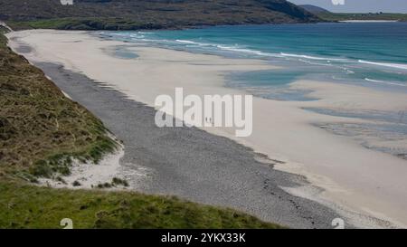 Traigh Eais: Der beste Atlantikstrand auf der Isle of Barra in den Äußeren Hebriden, Schottland. Stockfoto