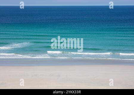 Traigh Eais: Der beste Atlantikstrand auf der Isle of Barra in den Äußeren Hebriden, Schottland. Stockfoto