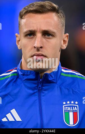 Davide Frattesi aus Italien während des Fußballspiels der UEFA Nations League zwischen Italien und Frankreich im San Siro Stadion in Mailand (Italien), 17. November 2024. Stockfoto