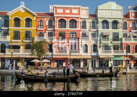 Entlang des Venice River bei Vinpearl Grand World Phu Quoc Island Vietnam Stockfoto