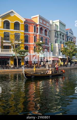 Entlang des Venice River bei Vinpearl Grand World Phu Quoc Island Vietnam Stockfoto