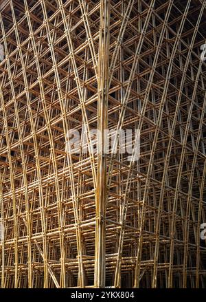 The Welcome Center oder The Legend of Bamboo von Vo Trong Nghia im Vinpearl Grand World Phu Quoc Island Vietnam Stockfoto