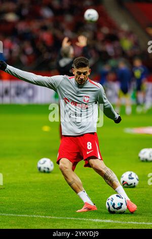 Jakub Moder beim Spiel der UEFA Nations League zwischen den Nationalmannschaften Polens und Schottlands bei PGE Narodowy (Maciej Rogowski) Stockfoto