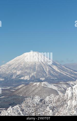 Die Winterlandschaft des Mount Yotei in Hokkaido, Japan Stockfoto