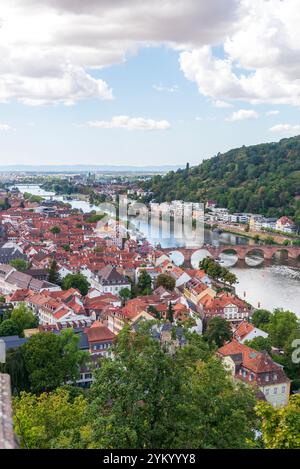 Luftporträt der Heidelberger Altstadt, 19. August 2022 Stockfoto