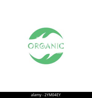 Organic Leaf Symbol Design Vektor. Symbol „Blattkreis“ Stock Vektor