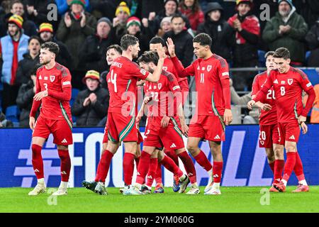 Cardiff City Stadium, Cardiff, Großbritannien. November 2024. UEFA Nations League Gruppe B Fußball, Wales gegen Island; Credit: Action Plus Sports/Alamy Live News Stockfoto