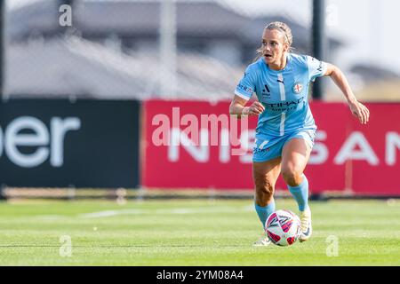 Casey, Australien. November 2024. Melbourne City Tyla-Jay Vlajnic in Aktion während des dritten Spiels der A-League 2024/25 der Frauen zwischen Melbourne City und Central Coast Mariners, das am 16. November 2024 in Casey Fields stattfand. Endstand 2:2. Australian Professional Soccer Damen A-League 2024/25 Saison Spiel in Runde 3 zwischen Melbourne City und Central Coast Mariners. Ziehen Sie 2-2. Quelle: SOPA Images Limited/Alamy Live News Stockfoto