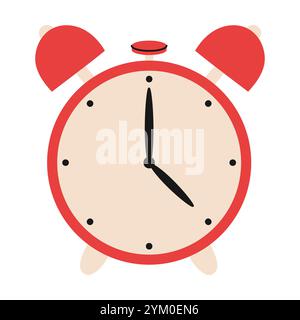 Handgezeichneter Wecker. Vektorabbildung. Stock Vektor