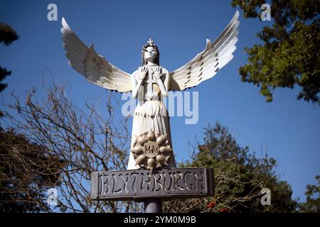 Blythburgh Village Schild Suffolk Stockfoto