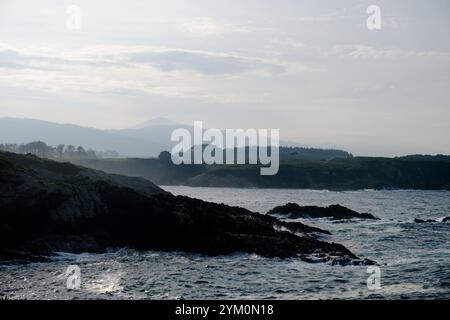 Faro Isla Pancha in Ribadeo, Galicien, Spanien Stockfoto