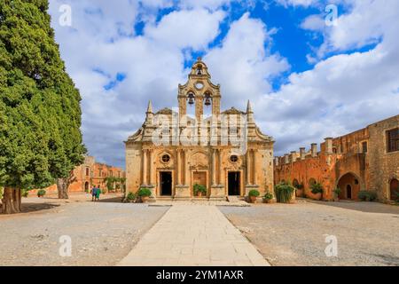 Insel Kreta, Griechenland. Das Arkadi Kloster bei Rethymno. Stockfoto