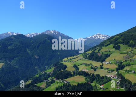 Österreich: Gleitschirmfliegen rund um'S pieljoch' Berg über Hochfügen in Tirol Stockfoto