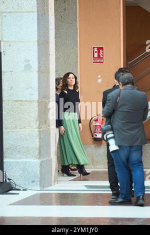 Madrid, Madrid, Spanien. November 2024. Isabel Diaz Ayuso, Präsidentin Madrids, nimmt am 20. November 2024 an der 85. Ausgabe des „˜Madrid Press Association Awards“ im Real Casa de Correos in Madrid, Spanien Teil (Foto: © Jack Abuin/ZUMA Press Wire). Nicht für kommerzielle ZWECKE! Stockfoto