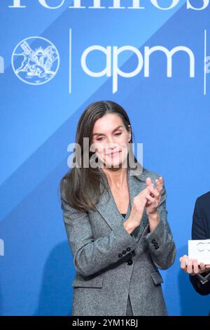 Madrid, Madrid, Spanien. November 2024. Königin Letizia von Spanien nimmt am 20. November 2024 an der 85. Ausgabe der „˜Madrid Press Association Awards“ im Real Casa de Correos in Madrid, Spanien Teil (Credit Image: © Jack Abuin/ZUMA Press Wire). Nicht für kommerzielle ZWECKE! Stockfoto