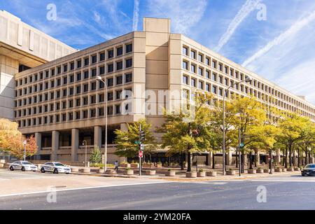 WASHINGTON DC, USA – 17. NOVEMBER 2024: Das J. Edgar Hoover FBI-Gebäude in Washington DC, USA das J. Edgar Hoover Building Federal Bureau of Investi Stockfoto