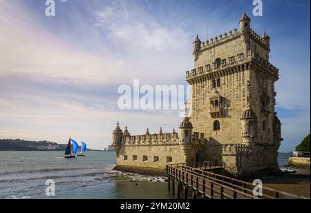 lissabon - der torre de belem. Dies ist ein Verteidigungsturm, der zwischen 1515 und 1521 am Ufer des Tejo erbaut wurde und 1983 zum UNESCO-Weltkulturerbe erklärt wurde. anp/hollandse hoogte/Lex van lieshout netherlands Out - belgien Out Stockfoto